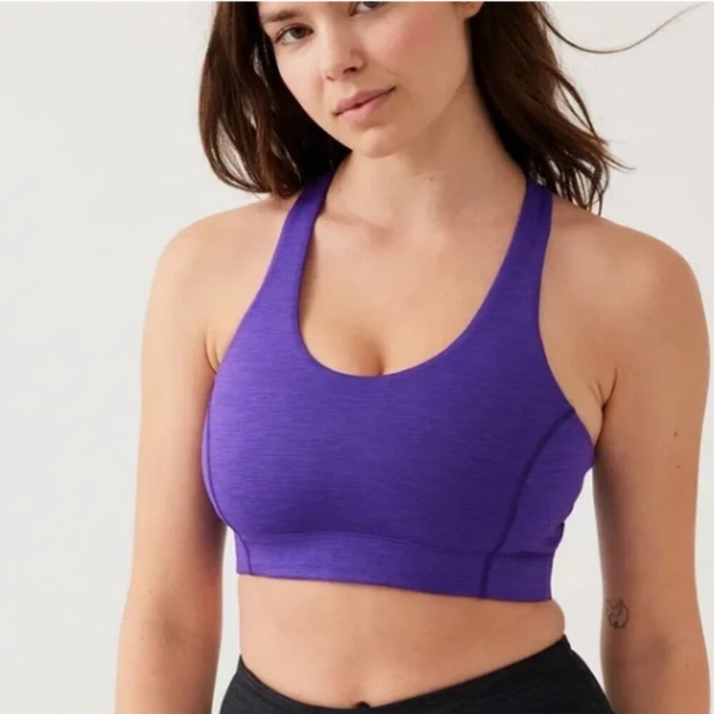Outdoor Voices Doing Things Bra in Eggplant